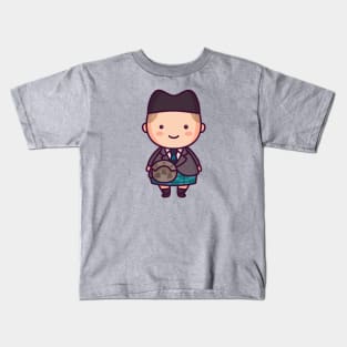 Cute Scottish Boy with Kilt Kids T-Shirt